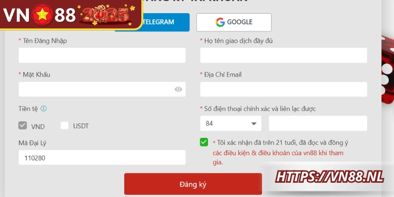 Thực hiện đăng ký VN88 chỉ mất 15s